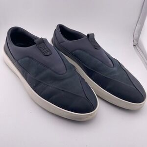 Wolf & Shepherd Cruise Tre Navy Blue Leather Slip On Sneakers Mens 11 EU 44